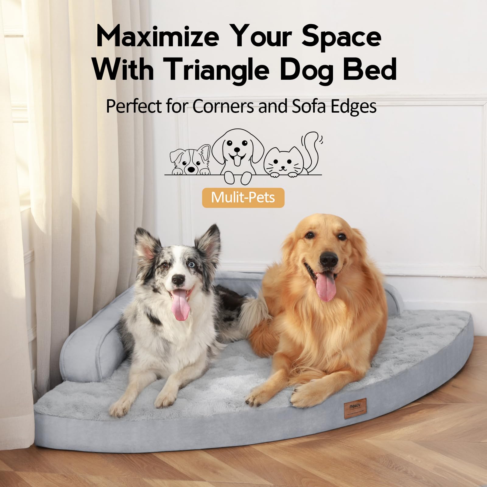 MEKIY cama para perro XL capa interior impermeable para salpicaduras