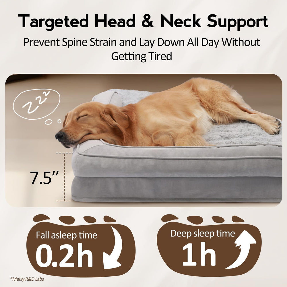 MEKIY cama para perro XL con funda lavable removible para limpieza fácil