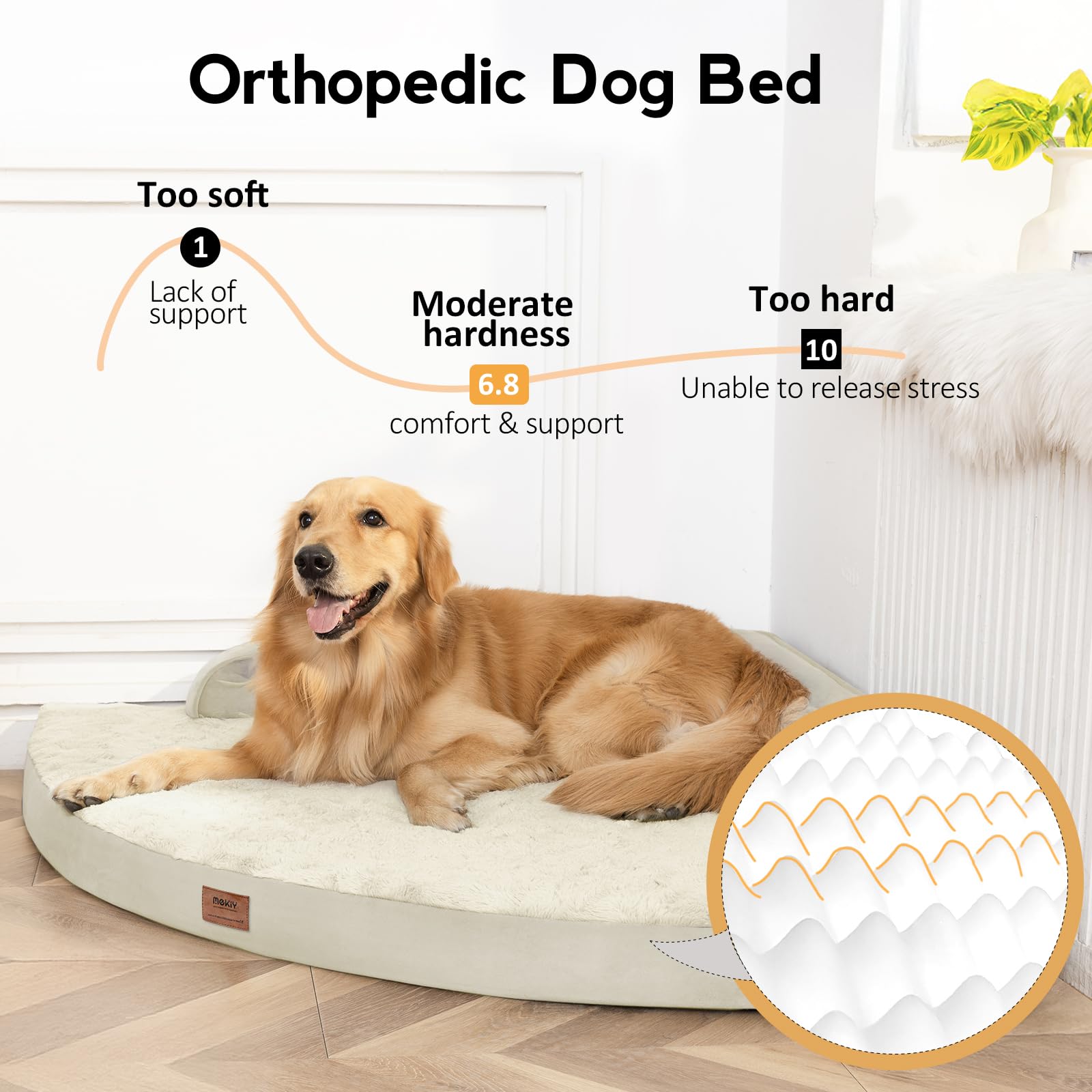MEKIY funda lavable para cama de perro, limpieza sencilla