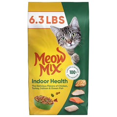 Meow Mix Indoor Health, sabor marino de pescado para variar el paladar.