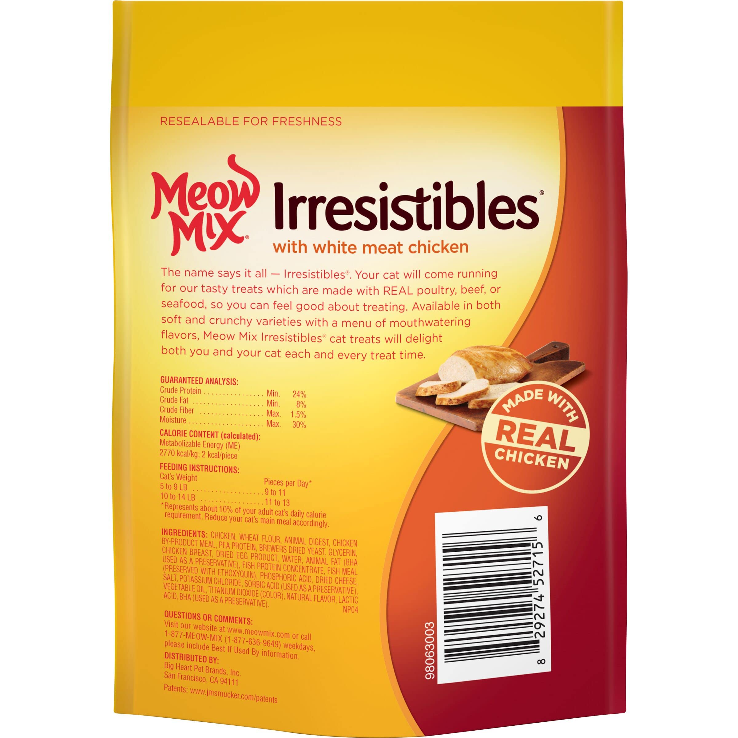 Meow Mix Irresistibles para gatos: recompensa suave para rutinas diarias