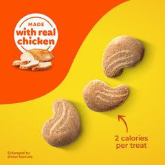 Meow Mix Irresistibles textura suave, premio delicioso para gatos que aman el pollo
