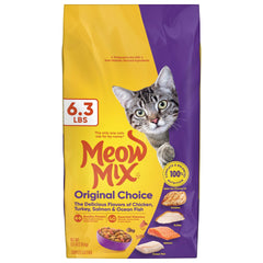 Meow Mix Original Choice en bolsa de 6,3 lb para nutrición diaria de gatos