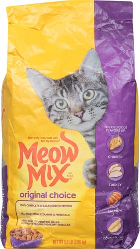 Meow Mix Original Choice: etiqueta renovada para claridad de ingredientes.