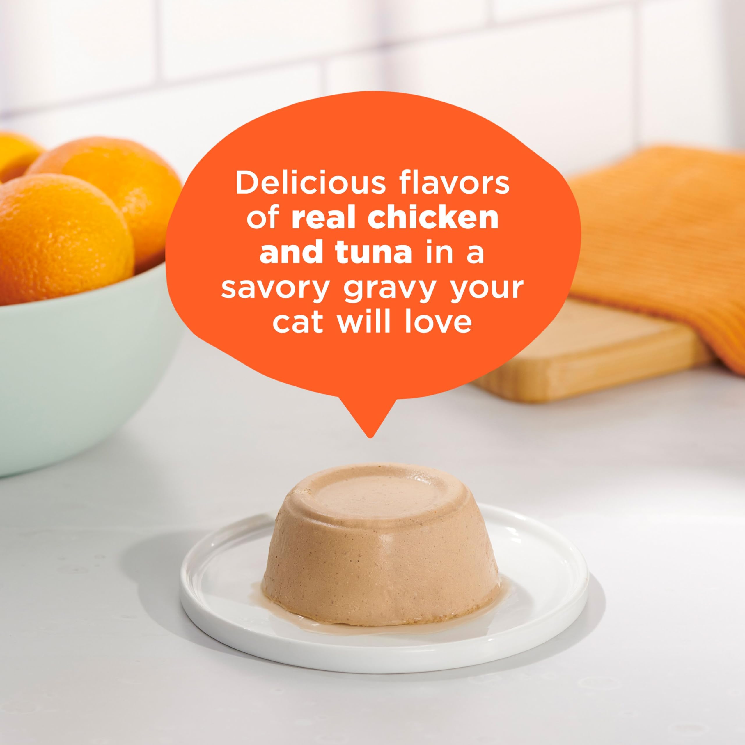 Meow Mix Paté en Salsa, textura suave para gusto de gatos exigentes.