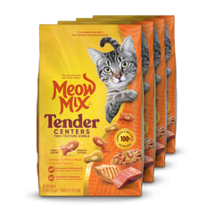 Meow Mix Tender Centers sabor salmón, centro tierno para gatos adultos.