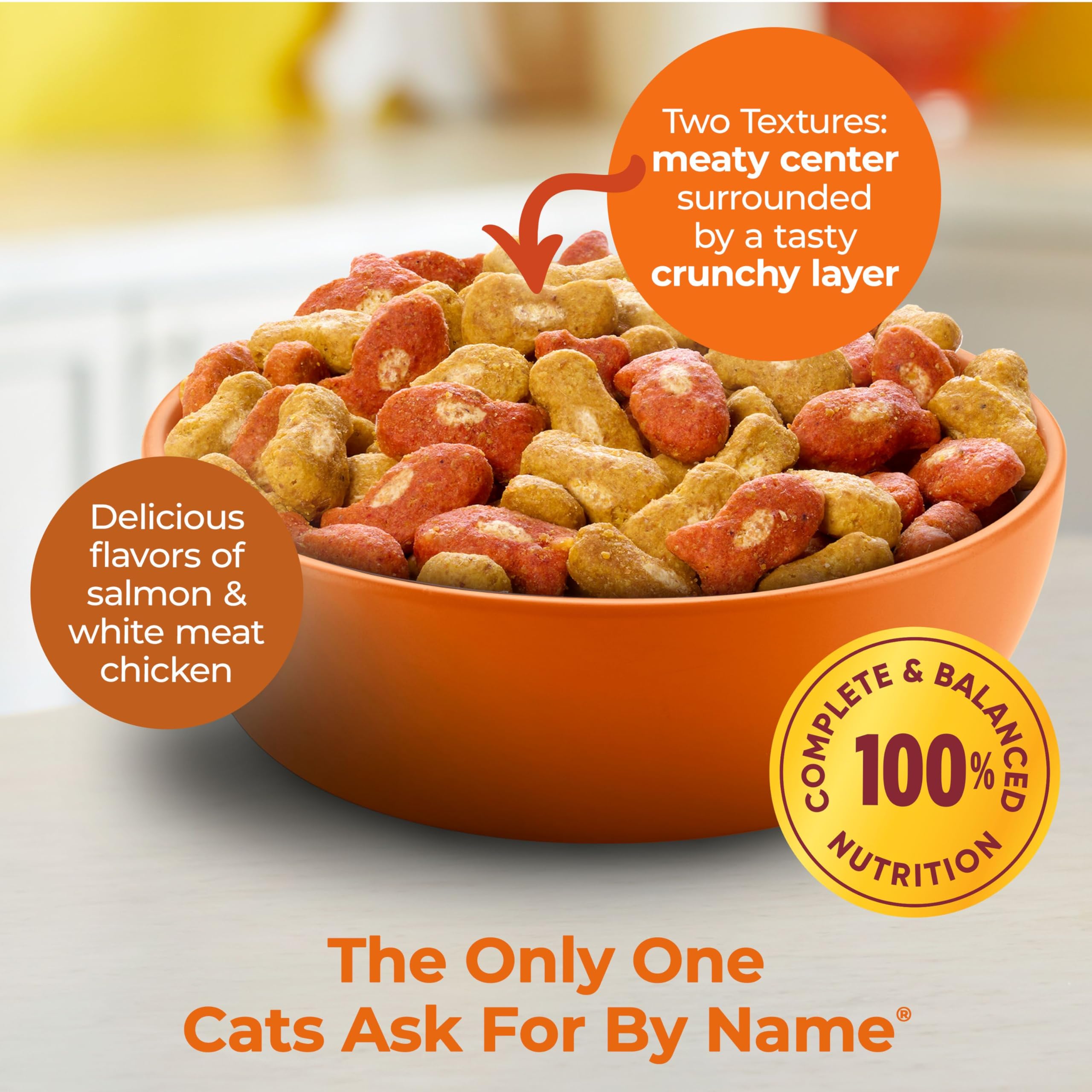 Meow Mix Tender Centers textura doble crujiente para variar cada comida.