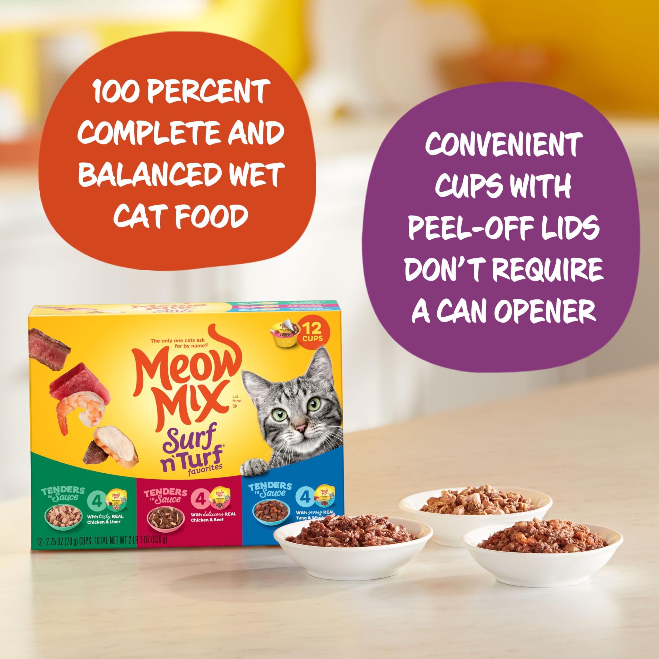 Meow Mix textura cremosa en salsa, aroma atractivo