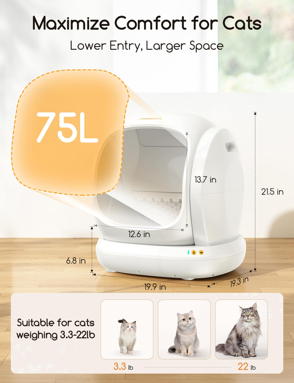 Meowant kit de accesorios incluidos: alfombra, liner y gel desodorizante