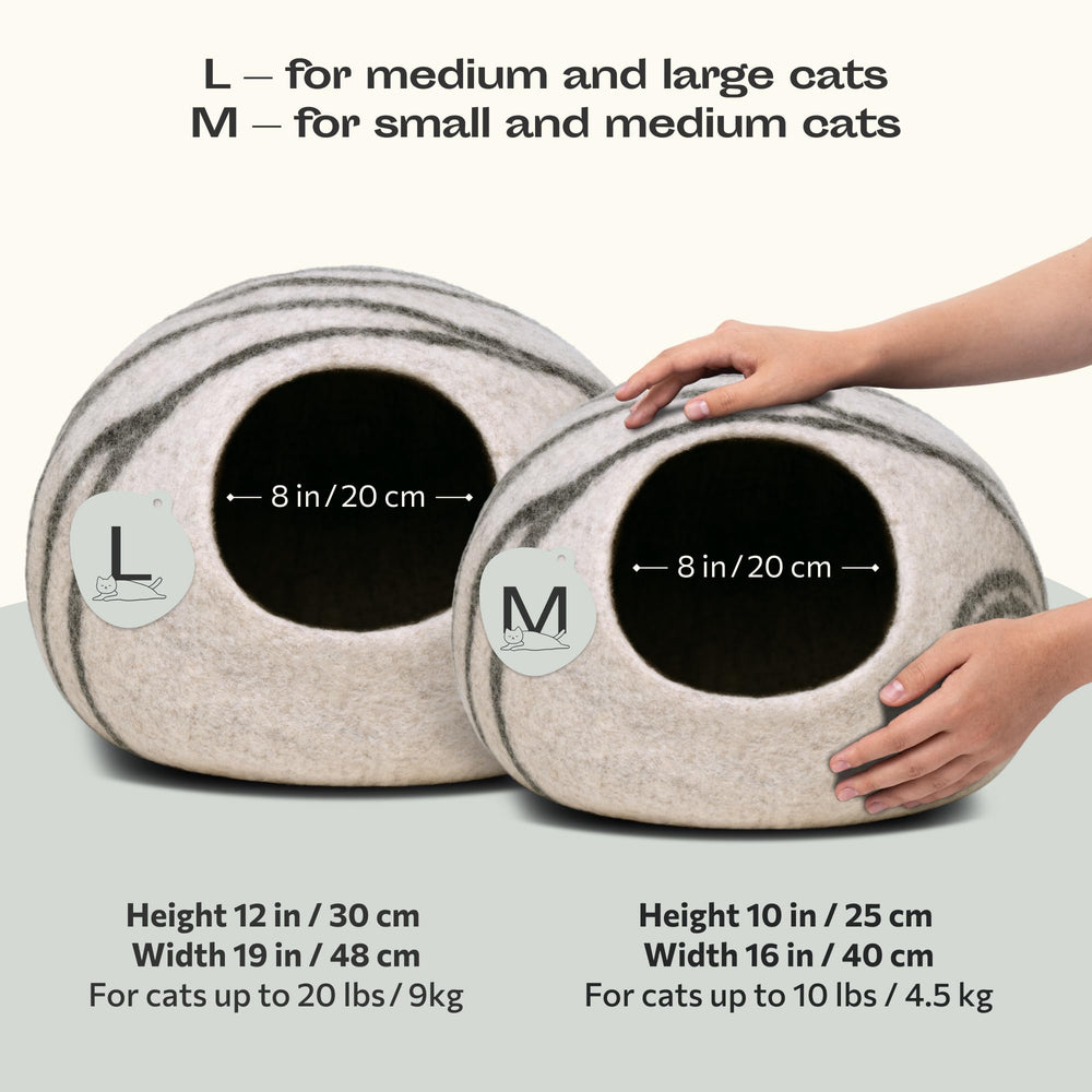 MEOWFIA Cueva para Gatos: exterior gris claro que se integra al hogar.