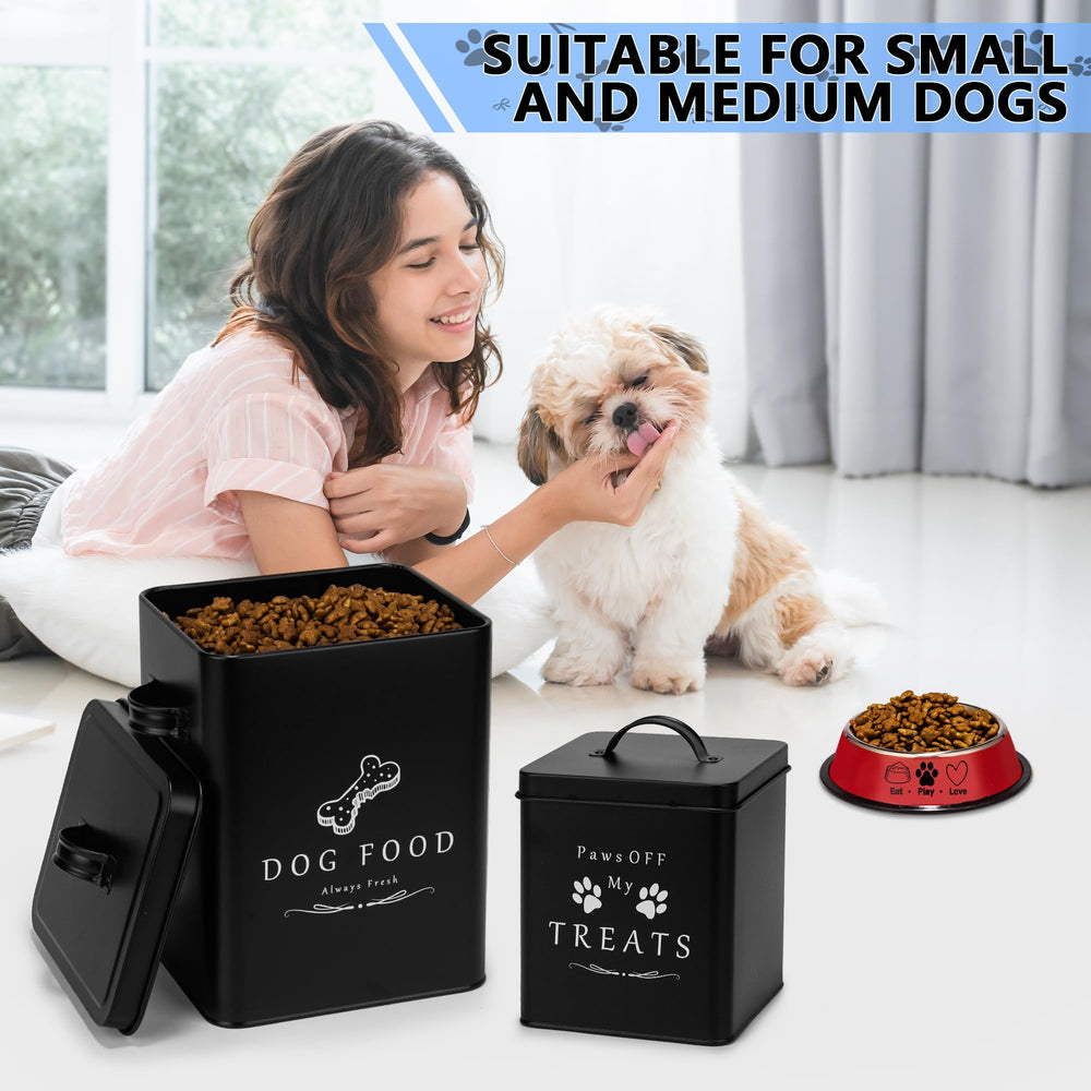 Meraki Home contenedor para golosinas de perro con tapa de metal