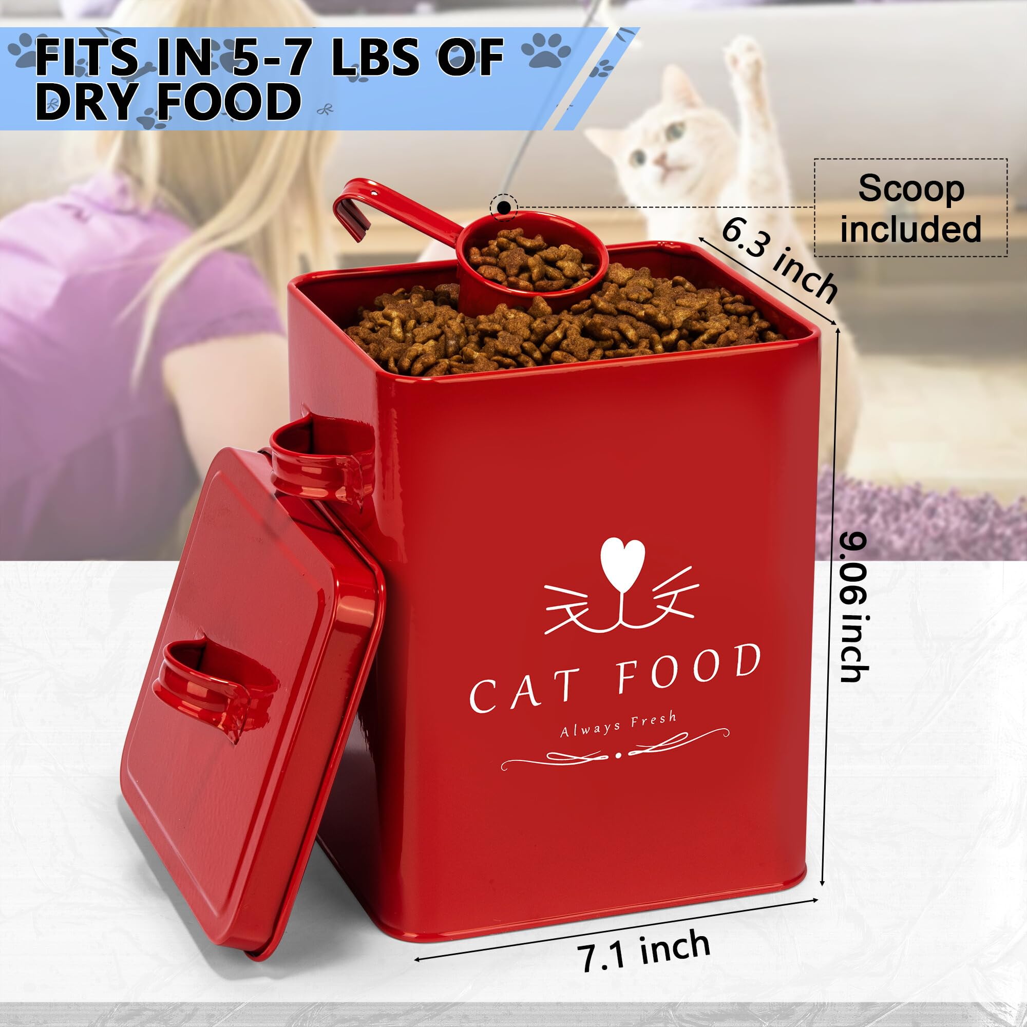 Meraki Home cuchara medidora para porciones precisas de comida de gato.