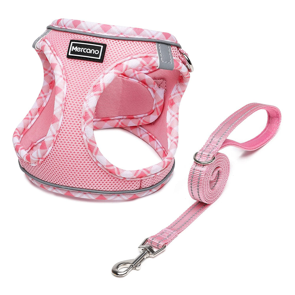 Arnés Mercano de malla suave para perros pequeños, cómodo y transpirable.