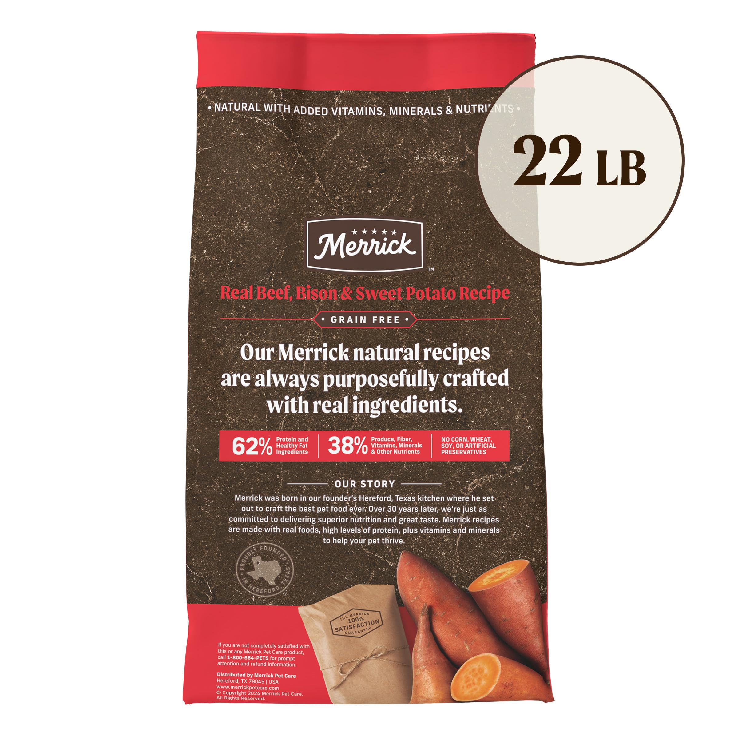 Proteína de origen animal en Merrick para mantenimiento muscular