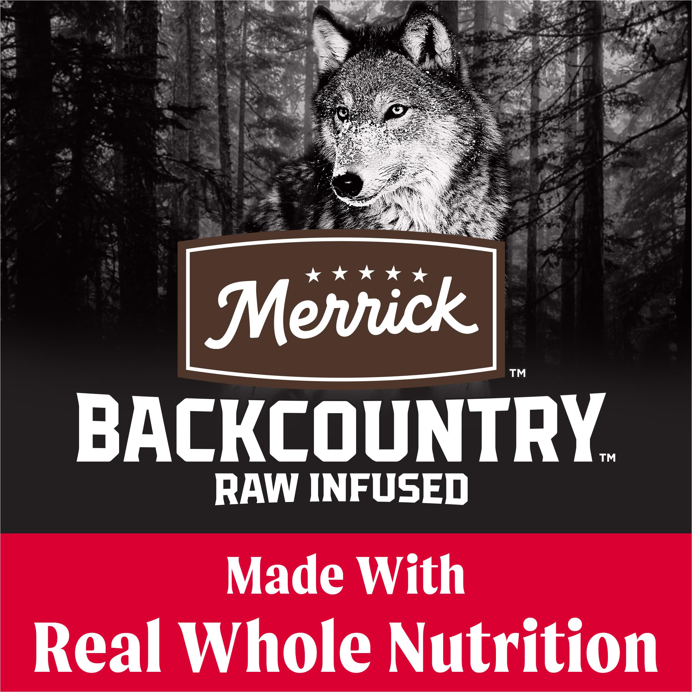 Merrick Backcountry, trozos de res deshuesada visibles para una dieta natural