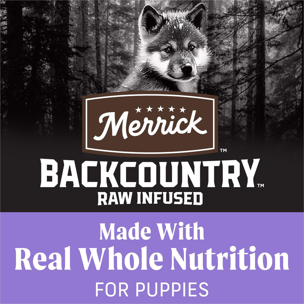 Merrick Backcountry trozos crudos deshidratados, sabor consistente para variedad en cada comida.