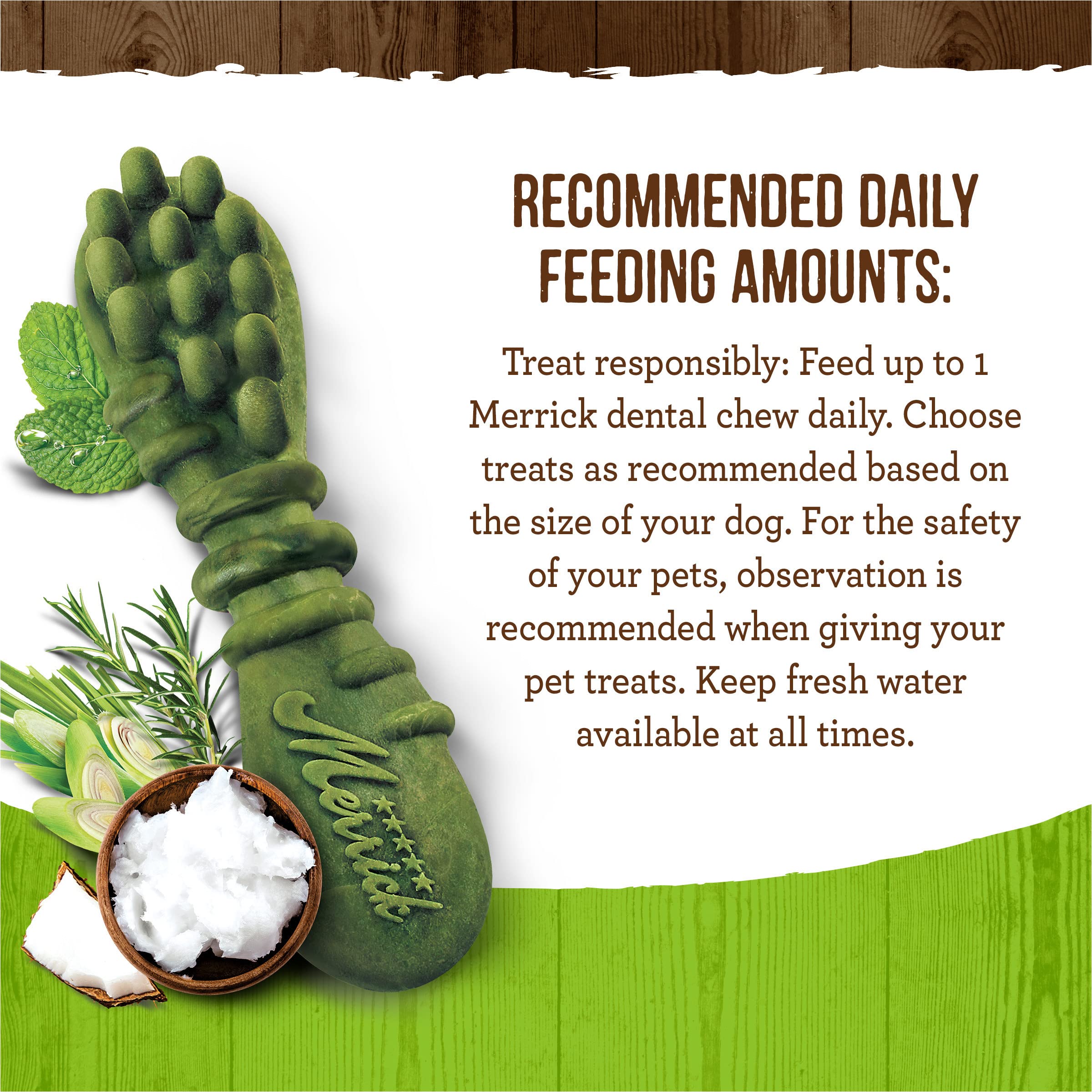 Merrick Fresh Kisses, tamaño grande para perros de 50 libras o más.