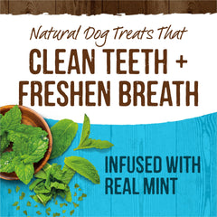 Merrick Fresh Kisses: diseño doble-cepillo para limpiar dientes al masticar.