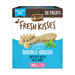 Merrick Fresh Kisses con forma de cepillo dental para limpieza suave diaria.