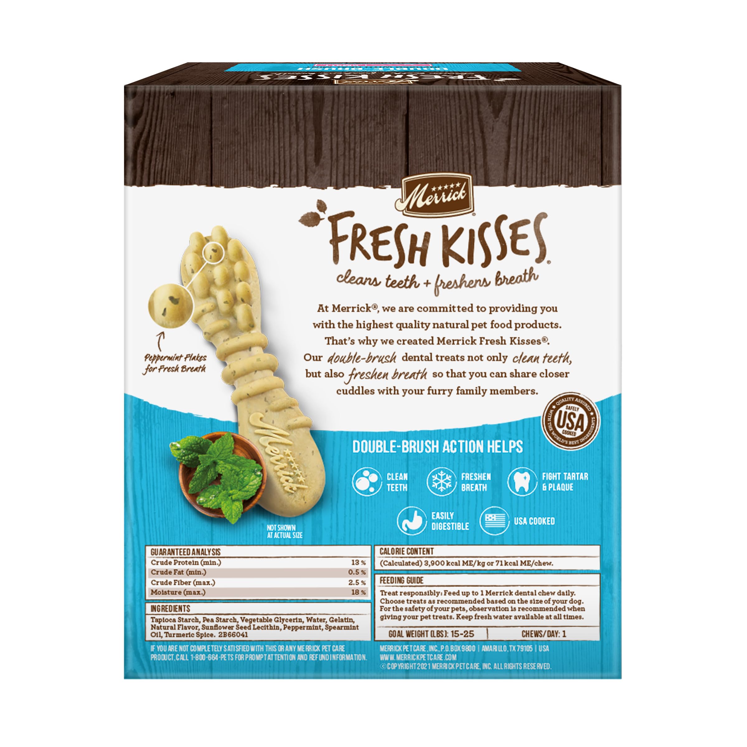 Merrick Fresh Kisses sin patata para digestión suave.