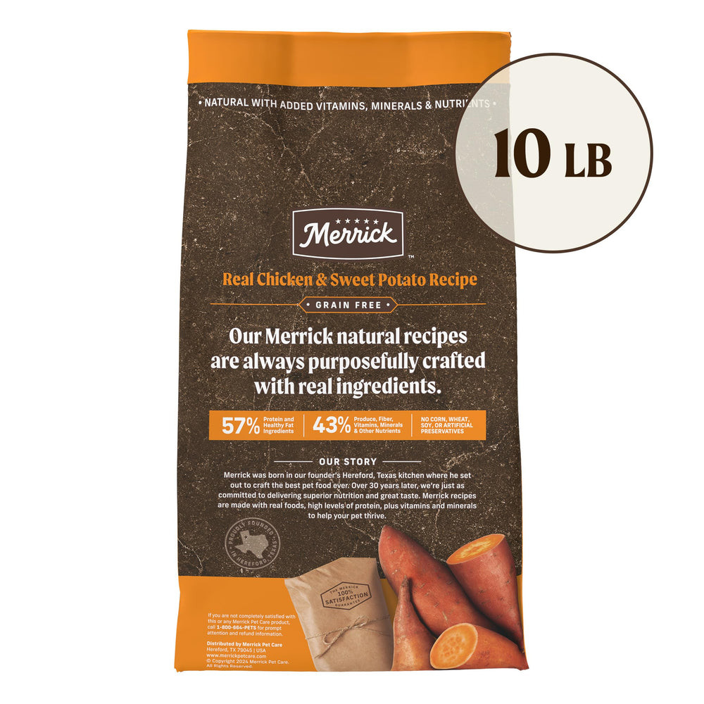 Merrick glucosamina y condroitina para caderas y articulaciones, en la lista de ingredientes.