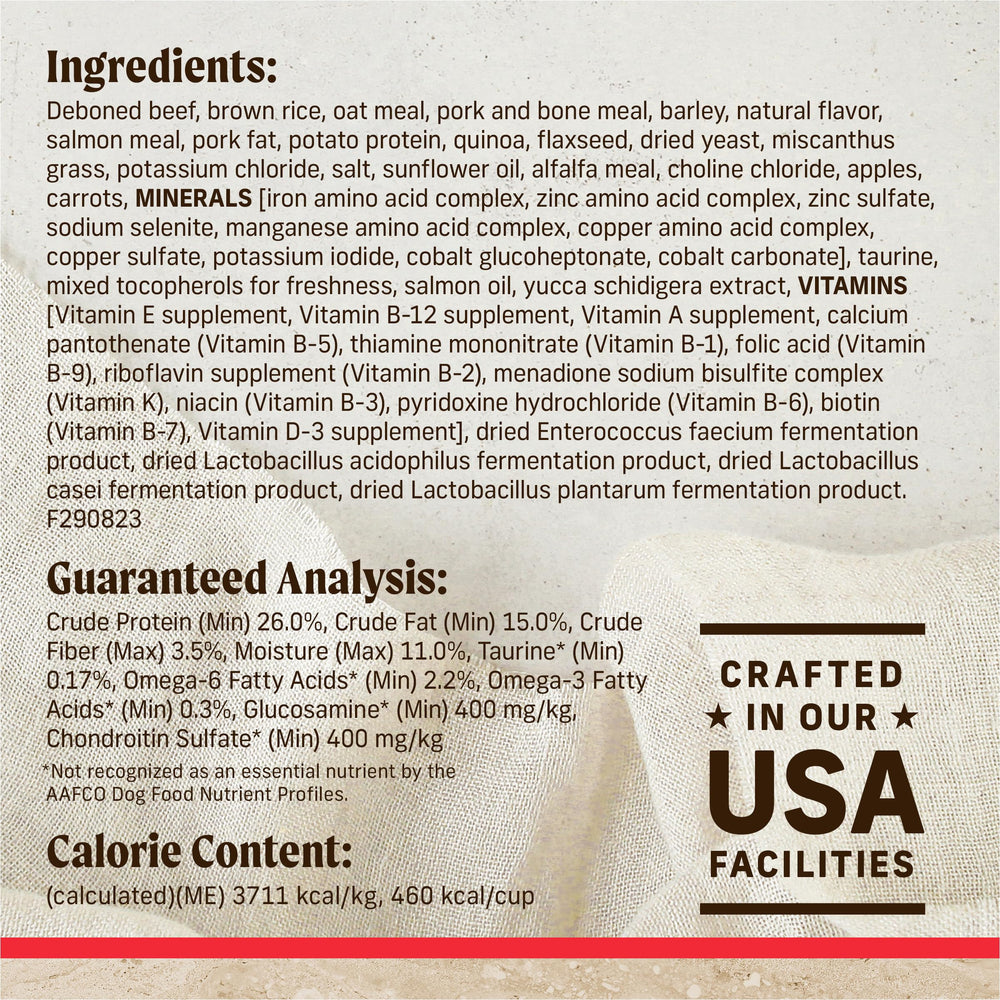 Glucosamina y condroitina en Merrick Granos Saludables para articulaciones