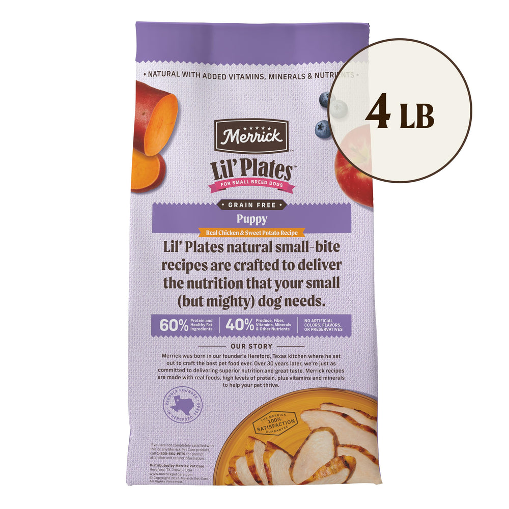 DHA en Merrick Lil’ Plates para desarrollo cerebral.