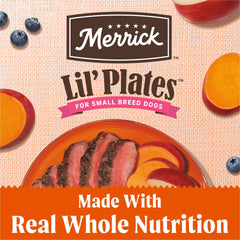 ingredientes naturales de Merrick Lil’ Plates para una dieta simple y sabrosa