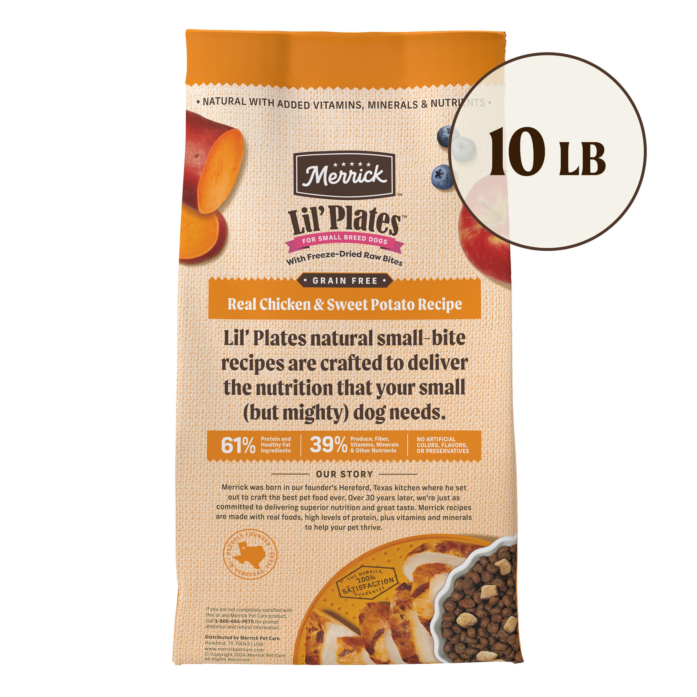 Merrick Lil’ Plates: omega-6 y omega-3 para piel y pelaje.
