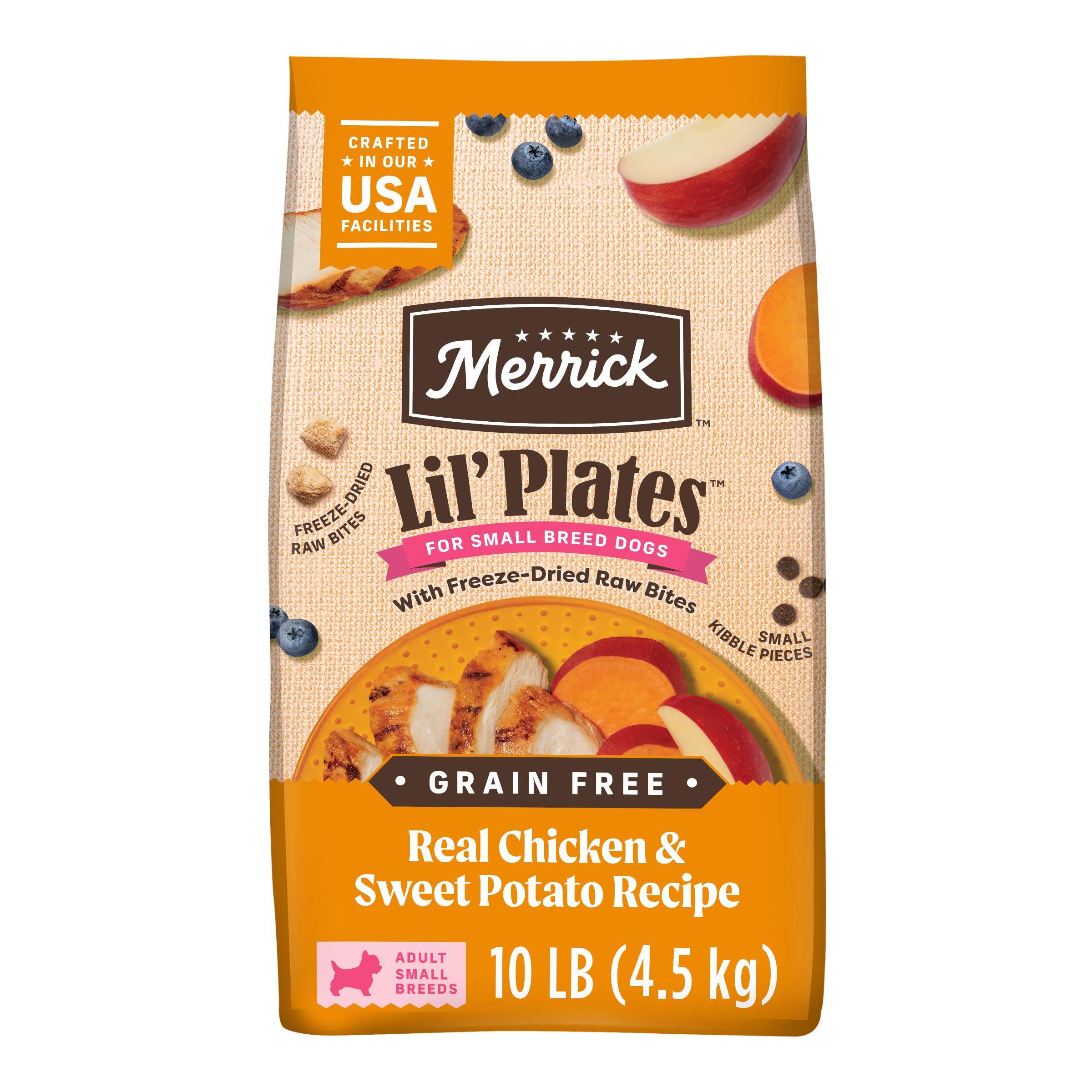 Merrick Lil’ Plates: pollo real como primer ingrediente para perros pequeños.