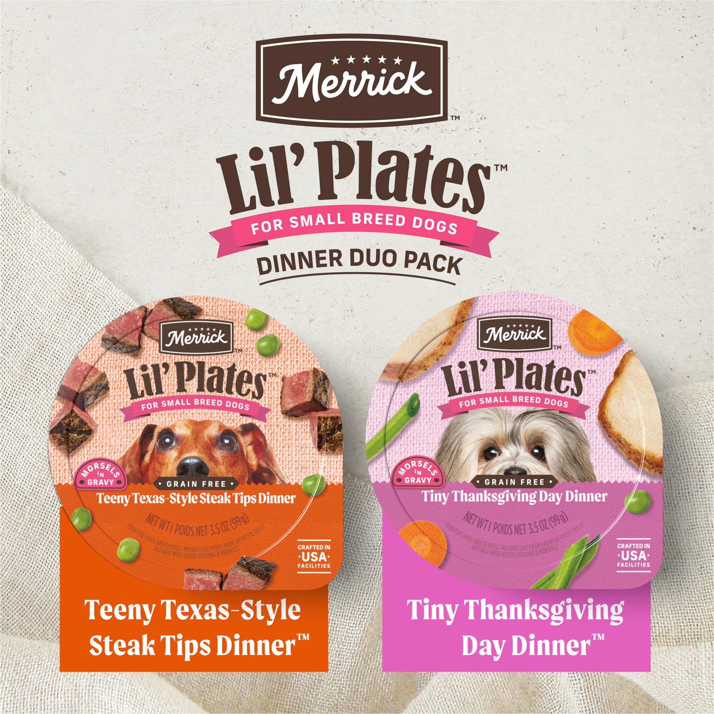 Merrick Lil’ Plates: carne real como primer ingrediente, proteína de alta calidad.