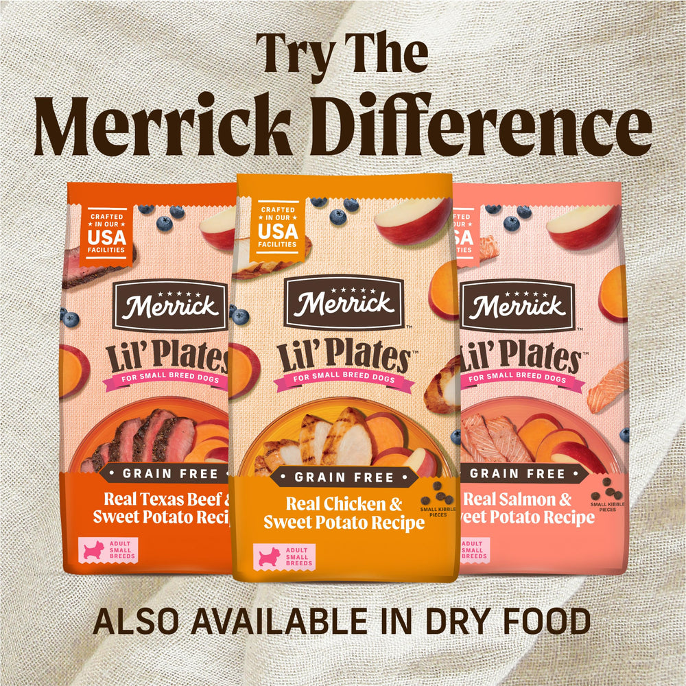 Merrick Lil’ Plates: sin colorantes artificiales ni conservantes.