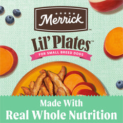 Merrick Lil’ Plates sin granos para digestión suave