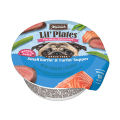Merrick Lil’ Plates, tarrina 3-5oz de res real, ideal para perros pequeños.