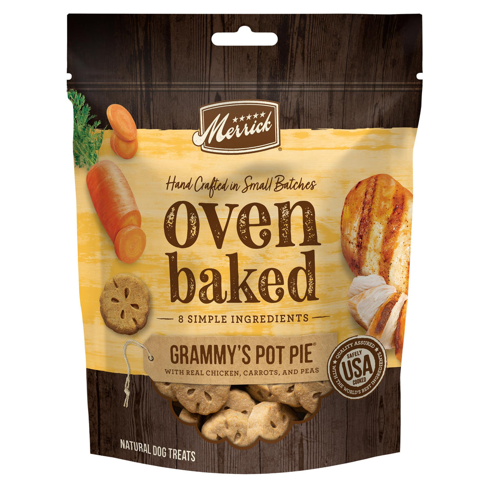 Golosina Merrick Grammy’s Pot Pie en bolsa de 11 onzas, premio delicioso de pollo real.