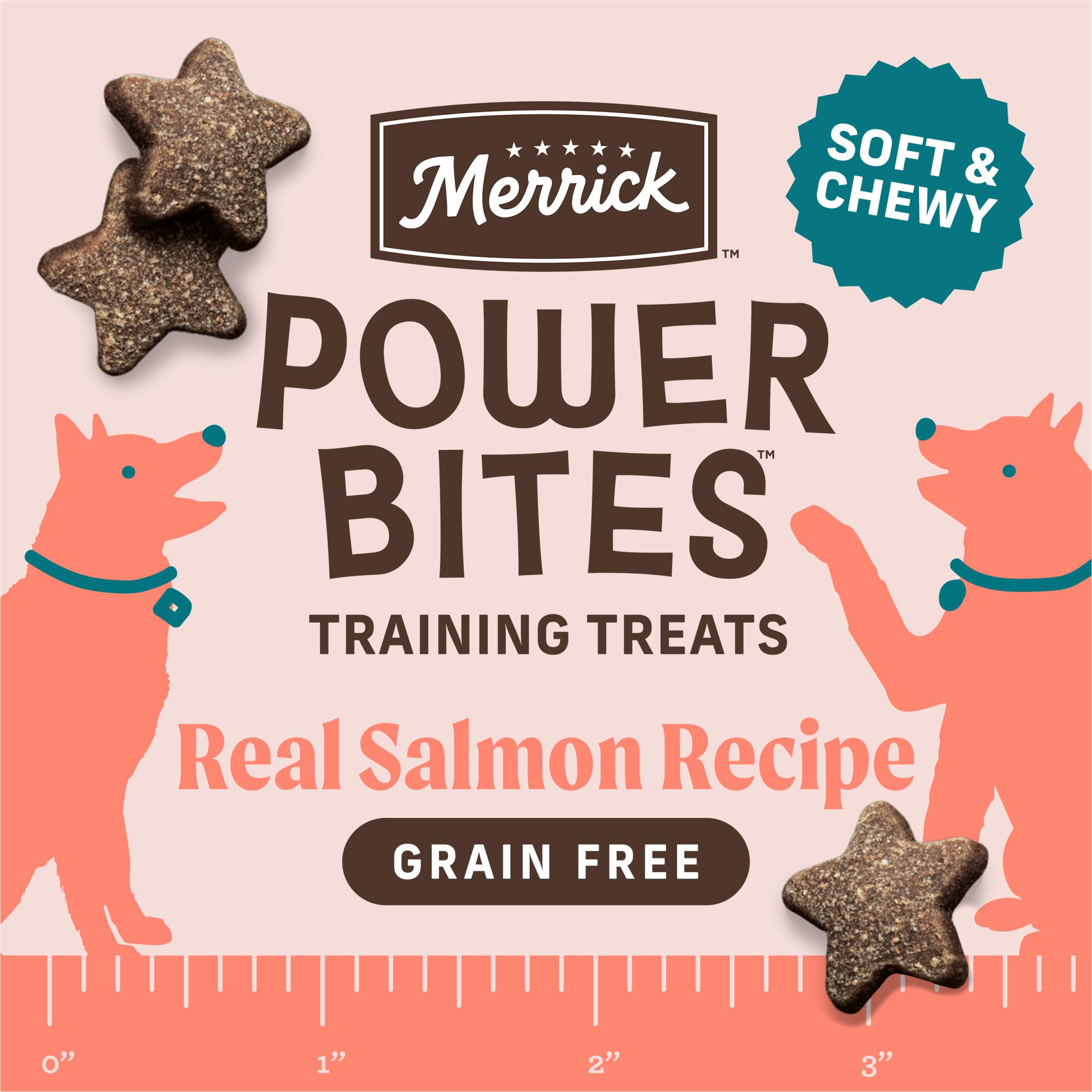 Merrick Power Bites forma estrella, ideal para dividir durante el entrenamiento.