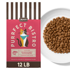 Merrick Purrfect Bistro con salmón y batata, croqueta sin granos para gatos adultos