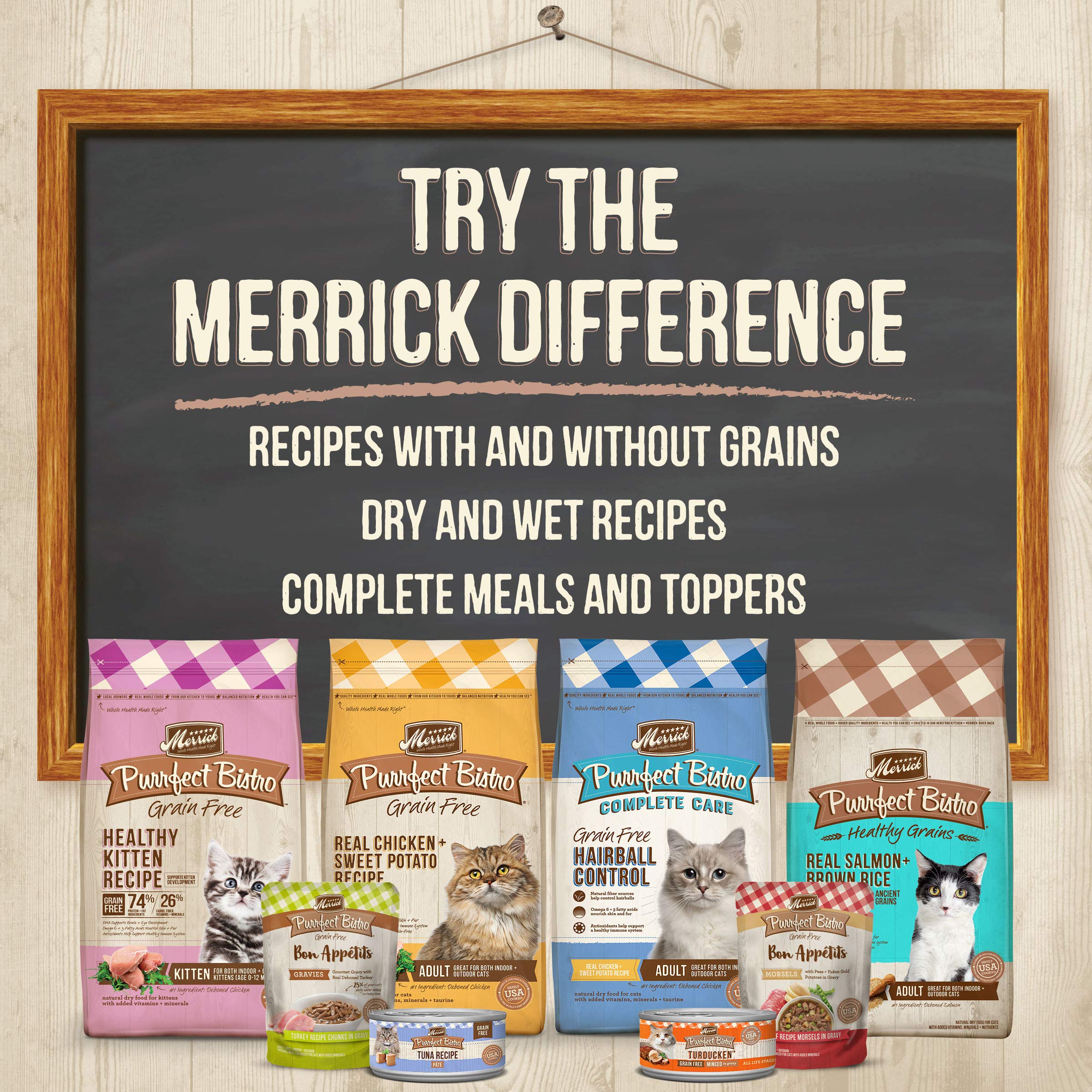 Merrick Purrfect Bistro: sin colorantes ni conservantes artificiales.