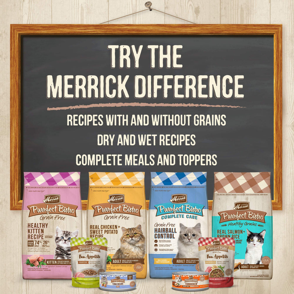 Merrick Purrfect Bistro: sin colorantes ni conservantes artificiales.