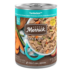Merrick Turducken: lata abierta para servir comida húmeda de calidad.