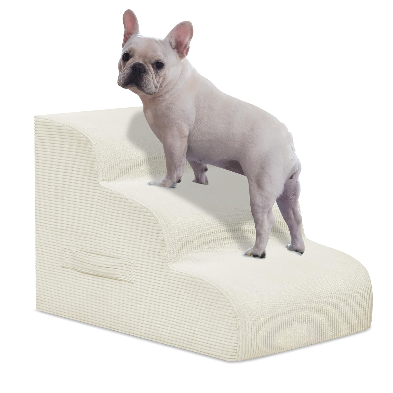Mesa Lemon escalones 3 pasos para cama: subida suave y segura para tu mascota.
