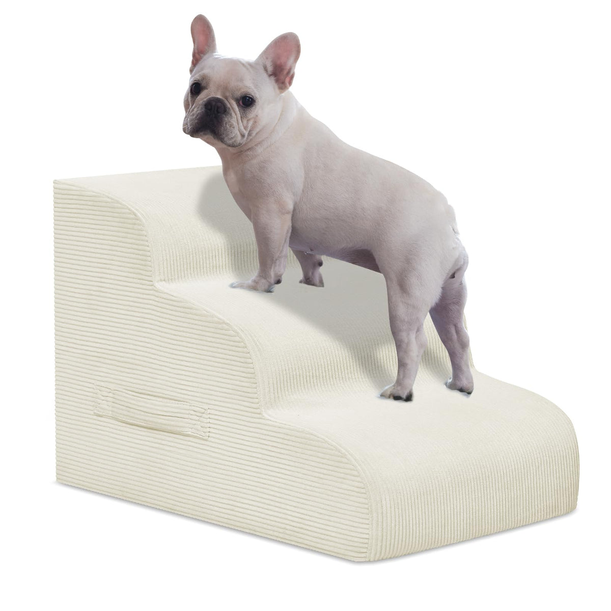 Mesa Lemon escalones 3 pasos para cama: subida suave y segura para tu mascota.