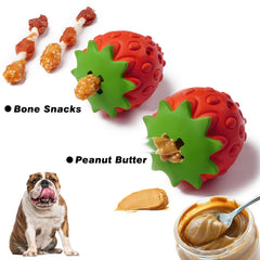 Juguete masticar de caucho de MewaJump para perros, alienta juego y dientes sanos.