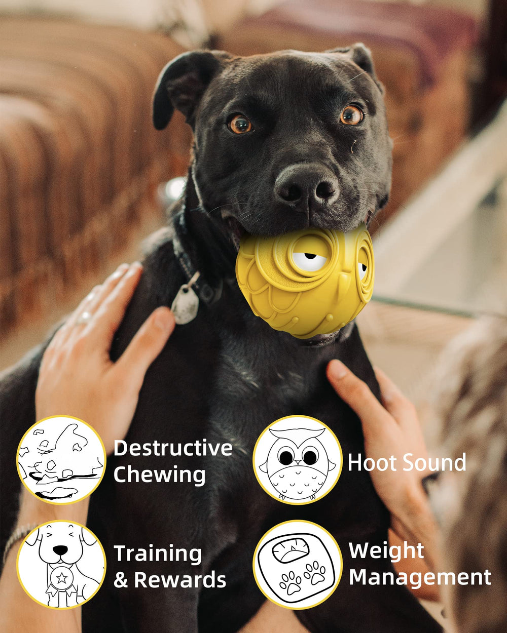 Mewlmart Giggle Ball buho amarillo estimulación mental durante el juego y más.