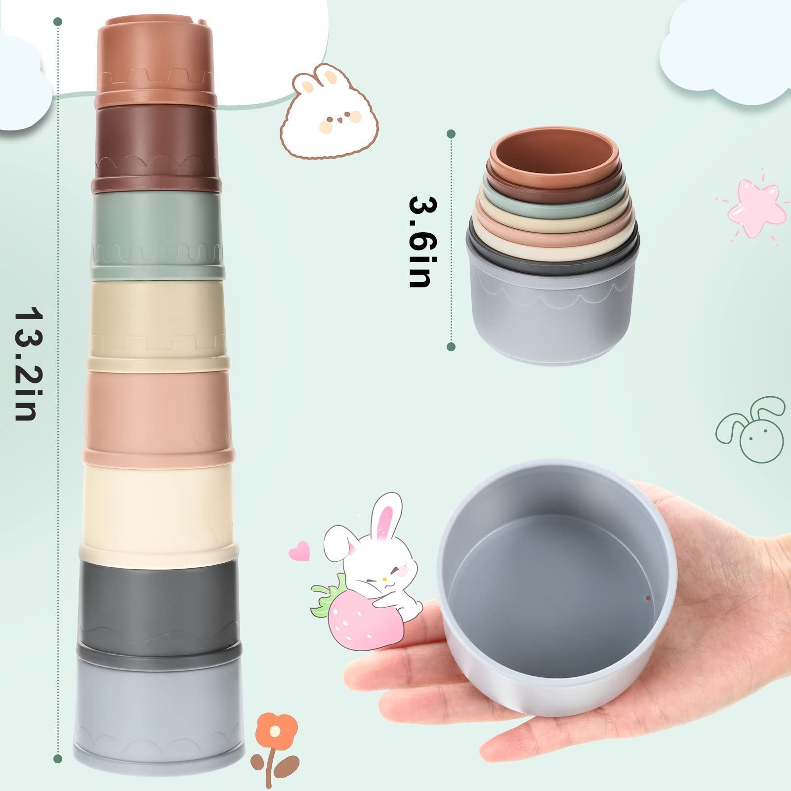 MEWTOGO: juguete interactivo con tazas para conejo, fomenta juego y exploración