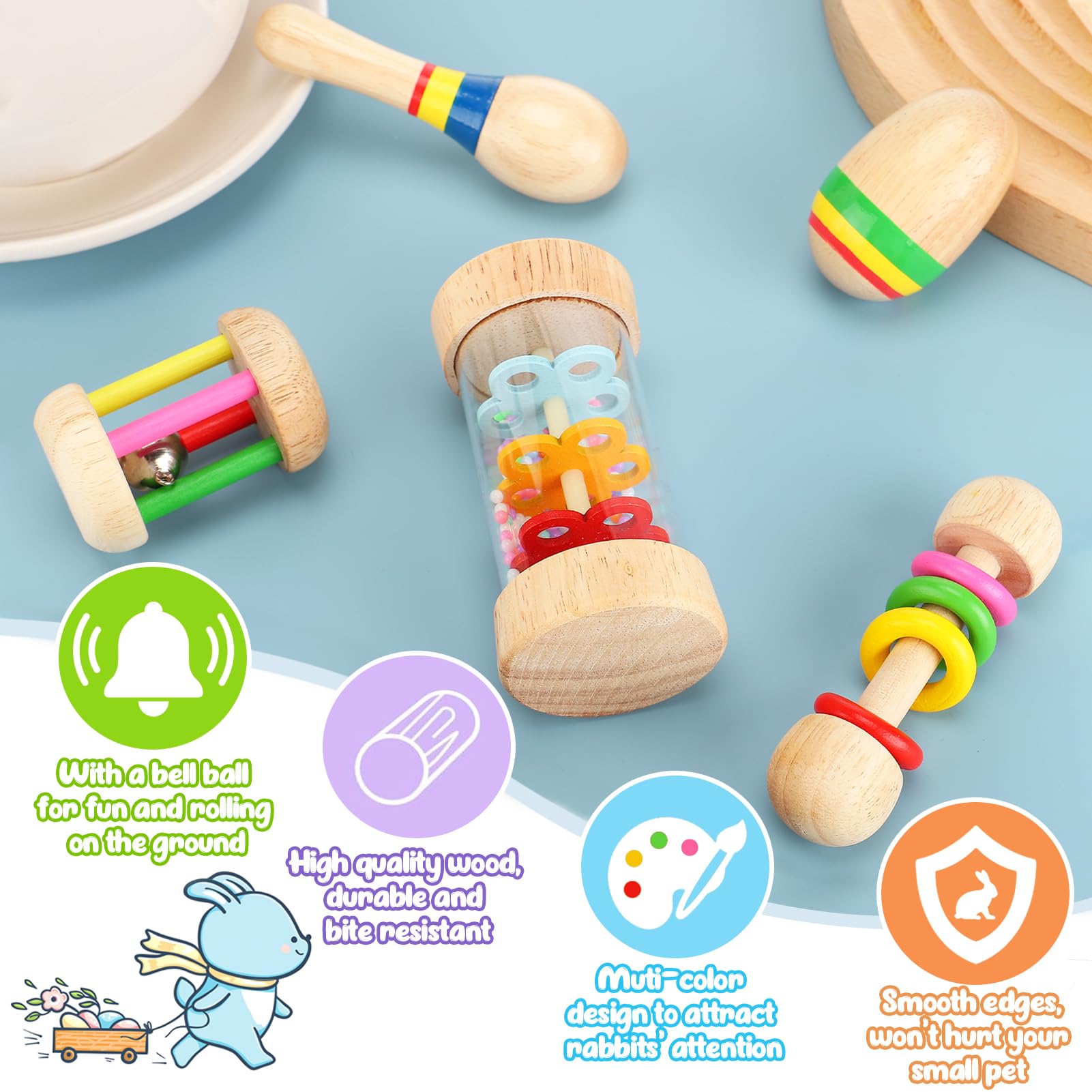 MEWTOGO juguete con bola y campana, estimula exploración y juego
