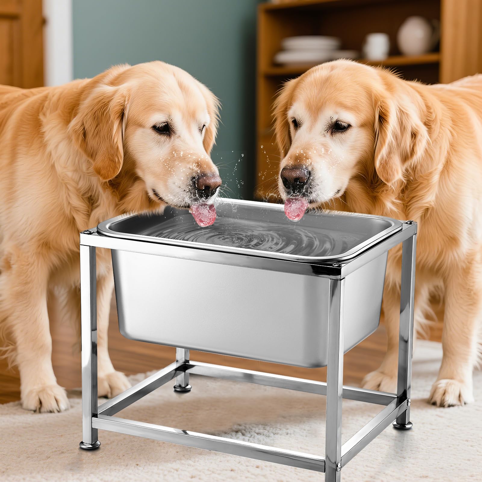 Limpieza fácil con acero inoxidable, higiénico para mascotas