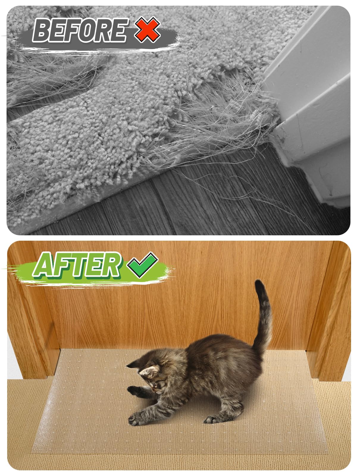 MEWTOGO protector plástico PVC duradero protege suelos y decoraciones.