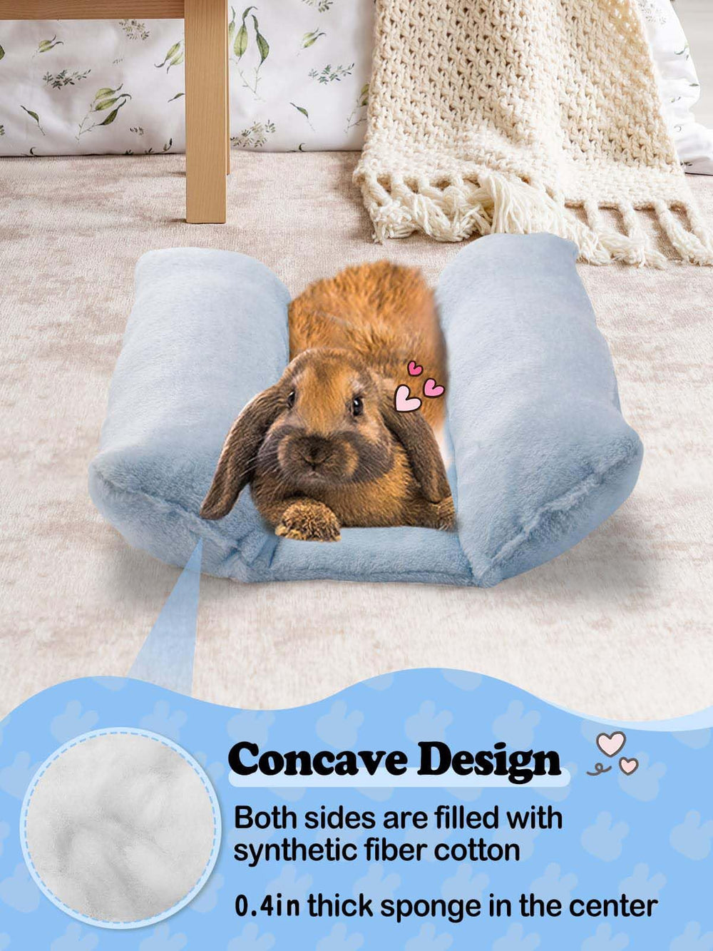 MEWTOGO tamaño ideal para conejos de hasta 6 libras.