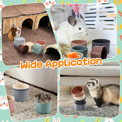 MEWTOGO: tazas apilables de plástico duradero para conejo, fácil de limpiar